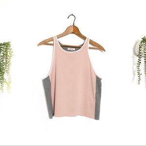 Madewell Athletic Crop Top Rose & Gray